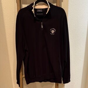Bobby Jones Royal Aberdeen Black Quarter-Zip Sweater